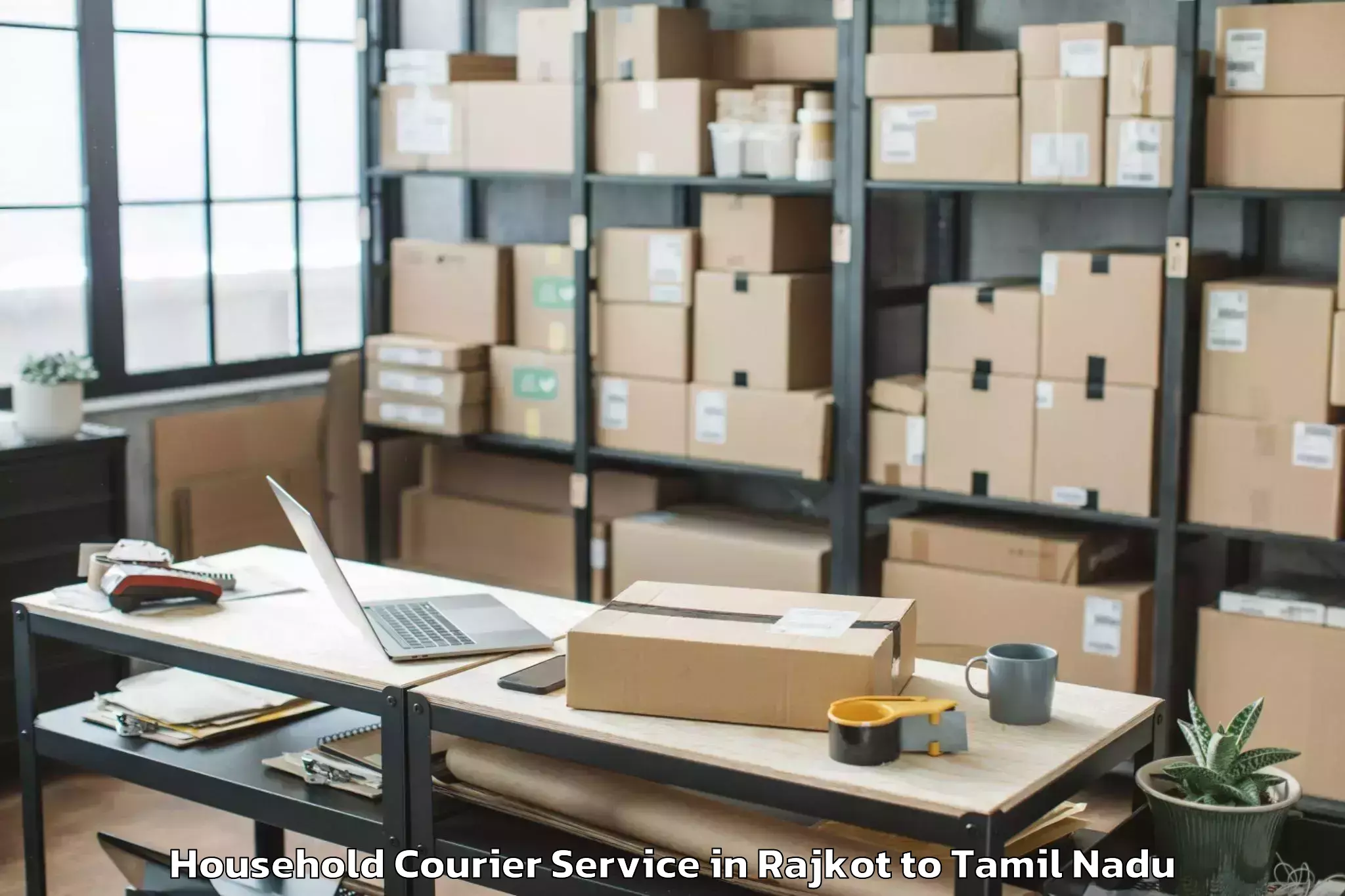 Leading Rajkot to Kamarajar Port Household Courier Provider